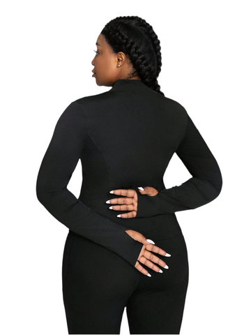 Giacca da palestra da donna con elasticità a 4 vie e taglie comode